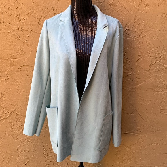 🎉HOST PICK🎉 Joan Vass Faux Suede Jacket - Sz L - Picture 1 of 6